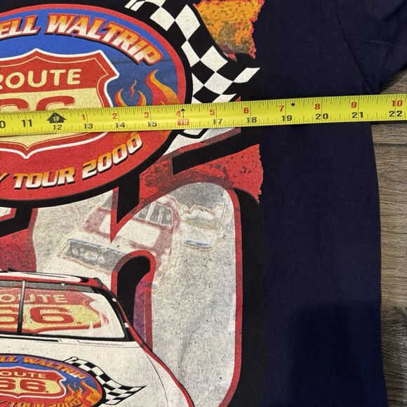 Vintage Darrell Waltrip NASCAR Shirt Sz L Route 66 Racing Double Sided Graphic - Picture 6 of 10
